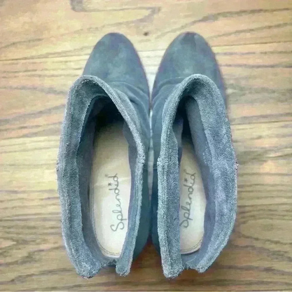 Splendid Women's Reseda Round Toe Gray Suede Slouchy Ankle Booties Size 8.5 - Picture 9 of 9